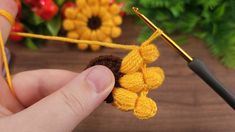 puff flower making ** easy crochet flower model #crochet #knitting #tunisian