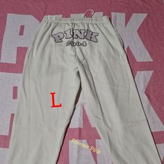 Brand New With Tags L Ivy Fleece Sweatpants Relaxed Fit Pink Brand Sweatpants, Pink Victoria Secret Sweatpants, Pro Club Sweatpants, Pink Sweatpants Outfit, Y2k Closet, Vs Pink Sweatpants, Victoria Secret Sweatpants, Pink Tracksuit, Sequin Pant