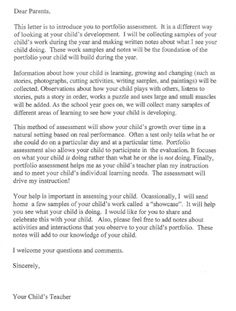 a letter from the child's teacher to her