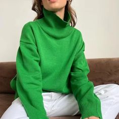 Tops American Sweater, Loose Knitwear, Knitted Turtleneck, Casual Turtleneck, Oversized Turtleneck Sweater, Oversized Turtleneck, Ladies Turtleneck Sweaters, Sweater Oversize, Tops Casual