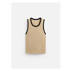 Regular fit knit top made of spun viscose blend fabric. Sleeveless with contrasting full cut round neckline. Rib trim. Sleeveless Knit Top, Linen Suits, Sleeveless Knit, Knit Tank Top, Cardigan Sweater Jacket, Tshirt Skirt, Knit Tank, Knitwear Cardigan, T Shirt Vest