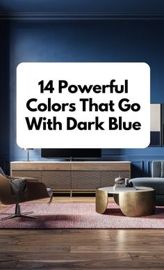 Dark Blue Wall Living Room Decor, Curtain Color For Dark Blue Walls, Navy Blue Salon Ideas, Dark Blue Wall Curtain Ideas, Navy Curtains Bedroom Color Schemes, Navy Blue Kitchen Living Room, Dark Blue Living Room Curtain Ideas, Living Room Dark Walls Colour Schemes, Blue On Blue Living Room