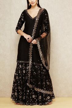 Sarara Dress, Pakistani Sharara, Abhinav Mishra, Gharara Designs, Orang India, Ballet Quotes, Sajid Khan, Sharara Designs, Work Lehenga