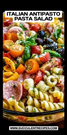 the pasta salad is ready to be eaten