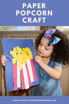 Popcorn Art Preschool, Theater Crafts For Preschool, Popcorn Craft Ideas, Movie Crafts Preschool, Carnival Toddler Crafts, Popcorn Art For Kids, Theater Crafts For Kids, Popcorn Crafts For Toddlers, Circus Art For Toddlers