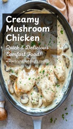 Experience the ultimate comfort food with this Creamy Mushroom Chicken recipe! Perfect for those who love Recipes With Cream Of Mushroom, this Stove Top Chicken dish is a breeze to make. Tender chicken, flavorful mushrooms, and a velvety cream sauce come together in just 30 minutes. Ideal for fans of Creamy Chicken Recipes and Chicken Mushroom Recipes, this meal is sure to become a family favorite. Try it tonight! #CreamyMushroomChicken #ComfortFoodRecipes #DinnerInspiration