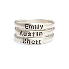 2mm Sterling Silver Stackable Name Rings Stackable | Etsy Classic Silver Rings With Names, Classic Name Ring Jewelry, Everyday Adjustable Rings With Name Detail, Adjustable Everyday Rings With Personalized Name, Adjustable Name Rings For Everyday Wear, Adjustable Sterling Silver Rings With Names, Silver Rings With Name Engraving, Classic Adjustable Rings With Names, Sterling Silver Rings With Names