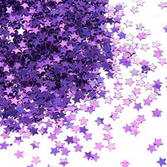 purple stars are scattered in the air against a white background