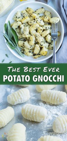 the best ever potato gnocchini recipe is made with fresh, uncooked ingredients