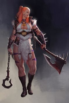 Viking Woman Art, Barbarian Woman, Warrior Girl, Fantasy Warrior, Arte Fantasy, 판타지 아트