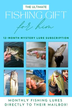 12-Month Mystery Lure Subscription Each month, they'll receive a hand-picked selection of premium freshwater fishing lures from our shop tailored to keep their fishing adventures fresh and exciting. Perfect for birthdays, holidays, or just because!