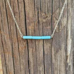 Turquoise Bar Necklace Country & Western Style | Etsy Minimalist Turquoise Nickel-free Necklace, Minimalist Adjustable Turquoise Necklace, Everyday Minimalist Turquoise Necklace, Minimalist Adjustable Blue Turquoise Necklace, Cowgirl Secrets, Turquoise Bar Necklace, Turquoise Bar, Country Rings, Beaded Necklace Diy