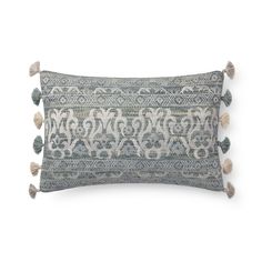 Loloi Pillows With Down Fill In Aqua / Silver (P0684) Loloi Silver Bedding, Loloi Pillows, Silver Pillows, Alexander Home, Country Throw Pillows, Summer Pillows, Rectangle Pillow, Loloi Rugs, Burke Decor