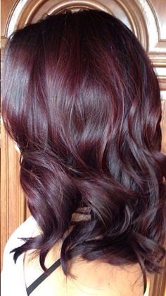 Pelo Color Vino, Plum Hair, Wavy Curls, Dark Red Hair, Hair 2024, Trendy Hair Color, Burgundy Hair