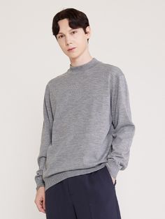 Composition : [Shell] Acrylic: 100%Country of Origin : China Pullover Sweater, Pullover Sweaters, Knitwear, Composition, China, Mens Outfits, The Originals, Grey, Clothes