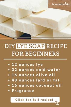 soap recipe for beginners with instructions on how to use it and how to use it