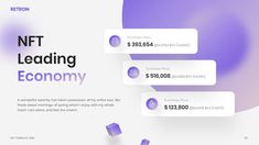 an image of a landing page for a company called nft leading economy