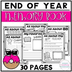 the end of year memory book for kids