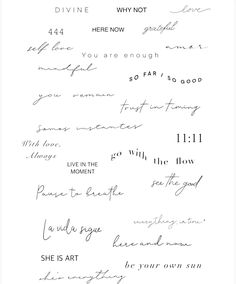 some handwriting written in different languages on white paper