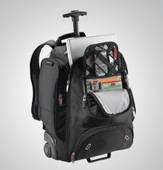 The PERFECT wheelie bag for the business traveller.  Carry-on size with a specially designed fold out section so you don't have to remove your laptop. Love it. 17 Inch Laptop Backpack, Tech Bag, Carry On Size, Airport Security, Backpack With Wheels, Luggage Store, Computer Backpack, Pro Black, Large Backpack