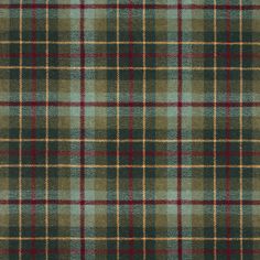 a green and red plaid fabric