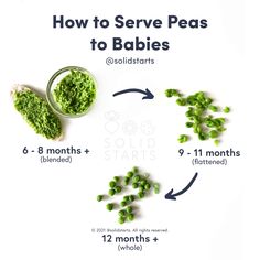 how to serve peas to babies info graphic by @ goldstars / flickr