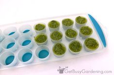 an assortment of small cups with sauces in them sitting on a tray next to each other