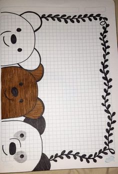 a drawing of two panda bears with one holding the other's head in front of them