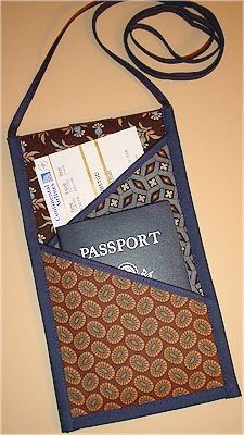 a passport case with a lanyard attached to it