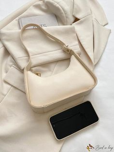 BirdinBag - Stylish Solid Color Shoulder Bag: Womens Zipper Purse, Chic PU Baguette Casual Pouch Baguette Bag With Zipper Closure, Casual Pouch-shaped Baguette Bag With Zipper, Casual Pouch-shaped Baguette Bag With Zipper Closure, Beige Square Shoulder Bag With Zipper Closure, Chic Rectangular Shoulder Bag With Zipper Closure, Trendy Square Shoulder Bag With Zipper, Beige Rectangular Shoulder Bag With Zipper, Beige Rectangular Shoulder Bag With Zipper Closure, Trendy Shoulder Bag With Zipper Pouch