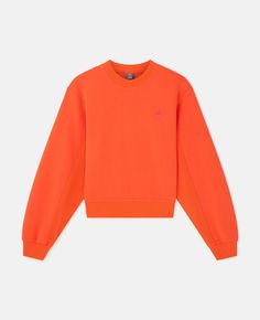 Orange Crew Neck Sporty Hoodie, Orange Sporty Crew Neck Hoodie, Sporty Cotton Fleece Sweatshirt With Ribbed Cuffs, Orange Ribbed Cuffs Sweatshirt For Fall, Orange Athleisure Top For Streetwear, Orange Crew Neck Sweatshirt For Streetwear, Sporty Orange Tops For Fall, Athleisure Crew Sweatshirt For Spring, Orange Relaxed Fit Sporty Sweatshirt