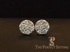 Beautiful diamonds sparkle in this cluster earring. Presents on ear like a 2 ct diamond stud. Set in 14K white gold with approx .50 ctw high quality hand set diamonds. 2 - 3 weeks delivery. Cluster Earring, Diamond Cluster Earrings, Stud Set, Cluster Earrings, Diamond Stud, Diamond Cluster, Diamond Studs, 3 Weeks, Diamond Earrings