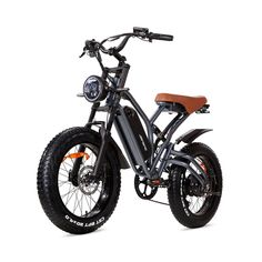 an electric bike is shown on a white background