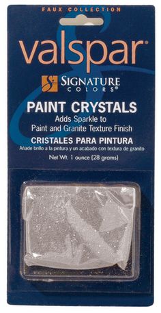 the packaging for valspar paint crystals