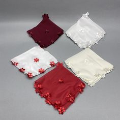 Product Price Is Over 1 Piece. Handkerchief size: 30x30 Luxurious floral Halay Handkerchief is used in henna, wedding, costume, organization and many similar areas. Elegant Lace Work Handkerchiefs Gift, Costume Organization, Red Pocket Square For Wedding, Luxury Elegant Silk Handkerchiefs, Strawberry Handkerchief, Tulip Bridal Bouquet, Red Handkerchief, Floral Handkerchief, Henna Wedding