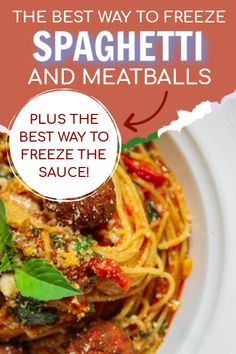 the best way to freeze spaghetti and meatballs