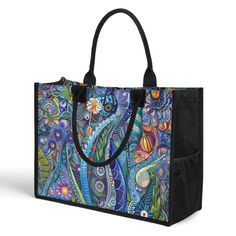 Twilight Tapestry: Patchwork Flowers in Dark Blues and Purples with Bl – Texas Daisy Blue Fabric Shoulder Bag, Multicolor Fabric Bags With Pockets, Blue Fabric Bag With Removable Pouch, Multicolor Canvas Bag With Pockets, Bohemian Fabric Travel Bag, Bohemian Travel Bags In Fabric, Bohemian Blue Canvas Bag For Everyday Use, Blue Canvas Beach Bag For Shopping, Blue Rectangular Canvas Bag For On-the-go