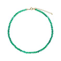 Embrace tranquillity with our faceted green Chalcedony necklace. Believed to promote emotional balance, positivity, and improved communication, this necklace offers more than just style—it brings a sense of harmony and well-being to your life. To ensure the longevity and beauty of your gemstone jewellery, follow these simple care instructions:  Avoid Exposure to Liquids: Gemstones are naturally porous and can be damaged when exposed to liquids. To preserve their lustre, refrain from wearing your Faceted Round Bead Necklaces For May Birthstone, Everyday Green Spiritual Necklace, Emerald Necklace With Faceted Green Onyx Beads As Gift, Green Rondelle Gemstone Necklace, Holistic Green Gemstone Necklaces, Gift Emerald Necklace With Faceted Green Onyx Beads, Green Briolette Necklace With Natural Stones, Green Rondelle Necklace With Faceted Beads, Emerald Necklace With Faceted Beads For Gift