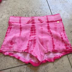 Never Worn No Tags Perfect Condition Pink Short Bottoms For Playtime, Pink Playwear Bottoms, Juicy Shorts, Juicy Couture Crop Top, Juicy Couture Tank Top, Pink Tie, Pink Tie Dye, Pink Ties, Kids Bottoms