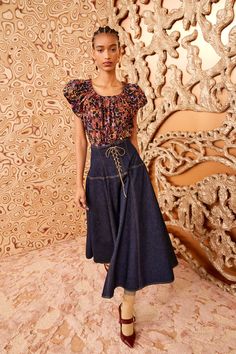 Cora Top - Rosefinch Feather Print, Knit Sweatshirt, Ulla Johnson, Denim Shop, Cotton Poplin, Trinidad And Tobago, Denim Skirt, Ready To Wear, Loose Fitting