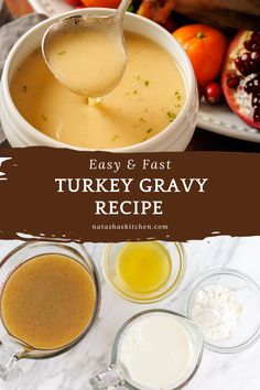 This homemade turkey gravy recipe makes incredibly flavorful gravy from the turkey drippings and just a few pantry staples. It’s the best I have ever tried (no exaggeration), and it’s also incredibly easy to make. Easy Homemade Turkey Gravy, Turkey Gravy Crockpot, How To Make Gravy From Turkey Juice, Turkey Gravy From Drippings Easy Pioneer Woman, Easy Juicy Turkey Recipe, Simple Turkey Gravy Recipe, Gravy Recipe Thanksgiving, Make Ahead Turkey Gravy Recipe, Gravy Recipe Video