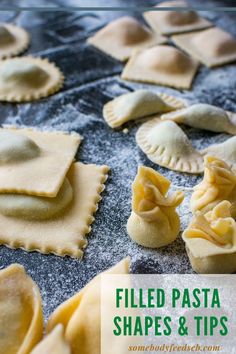 homemade filled pasta shapes and tips to make them look like they have won't come out of the oven