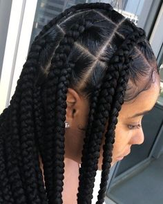 Big Box Braids, Big Braids, Jumbo Box Braids, Long Box Braids, Box Braids Styling, Girls Hairstyles Braids, Girls Braids, Braided Hairstyles Updo