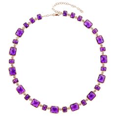 Glamorous Gemstones - Sunita Nahata started off her career as a gemstone trader, and this particular collection reflects her love for multi-coloured semi-precious gemstones. This necklace features over eighty carats of vibrant amethysts. The setting of these gemstones in rose gold creates a regal look, and brings out the deep purple hue of the amethyst. This necklace is perfect for layering with other pieces, and particularly coordinates well with the other necklaces in this collection. Designer Everyday Necklace Gold, Red Jewelry, Everyday Necklace, Naha, Amethyst Necklace, Fancy Color Diamonds, Rose Gold Diamonds, Precious Gemstones, 18k Rose Gold