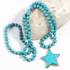 Handmade Fine Craftsmanship Natural High Quality Stone 5 Star Trusted Poshmark Ambassador Same Day Shipping ( Usually Delivered In 2-3 Days) Real Pictures And Video Made By Me Brand New Casual Turquoise Beaded Necklaces For Festival, Casual Star-shaped Necklaces For Gifts, Turquoise Jewelry With 8mm Beads For Festival, Handmade Blue Star-shaped Beaded Necklaces, Handmade Blue Star Beaded Necklaces, Turquoise Beaded Jewelry For Festival, Handmade Blue Beaded Star Necklaces, Bohemian Blue Jewelry With 8mm Beads, Star-shaped Beaded Necklace For Festival