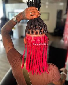 Under Color Locs, Peekaboo Hair Color Dreads, Loc Peekaboo Color, Red And Black Peekaboo Soft Locs, Locs With Peekaboo Color, Peekaboo Hair Color Locs, 2 Strand Twist Dyed, Peekaboo Locs Pink, Peekaboo Dreads