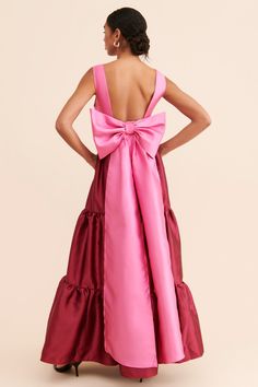 Rent Colorblock Bow Maxi Dress from Nuuly. Pick 6 items for $98/month. Free shipping + returns.