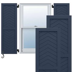 three different types of doors and windows with the same design on each door, one is closed