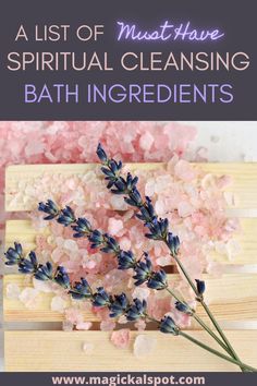 Herbal Bath Recipes, Cleansing Spells, Bath Ingredients, Cleansing Bath, Bath Salts Diy