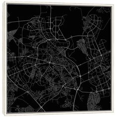 a black and white map of the city of atlanta, with lines drawn across it